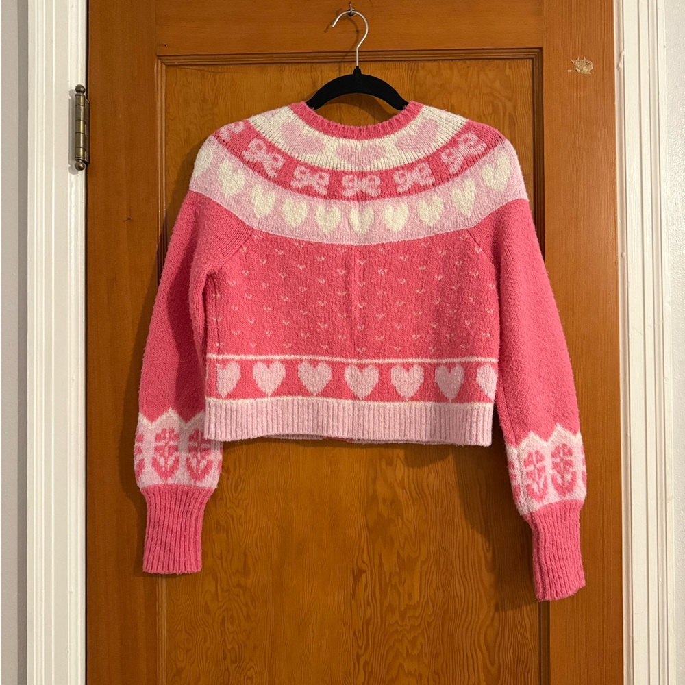 LoveShackFancy x RTR Dimples Crop Cardigan Size Small - Picture 2 of 8